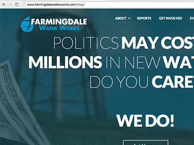 Farmingdale Water Works branding campaign design graphic design web web design