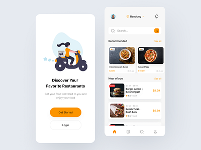 Food Delivery App app design food foodelivery graphic design mobileapp ui uiux ux