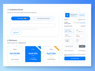 Niagahoster Checkout Page Redesign app branding dashboard design graphic design hosting mobileapp niagahoster ui uiux ux