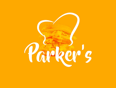 Parker's Food Place logo design. branding design icon illustration logo minimal typography vector