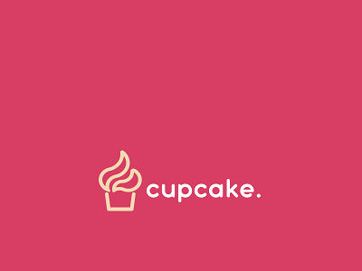 Cupcake Icon Design. design icon logo minimal typography vector