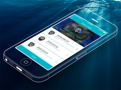 Divelog dive log diving app iphone list page ocr trace underwater