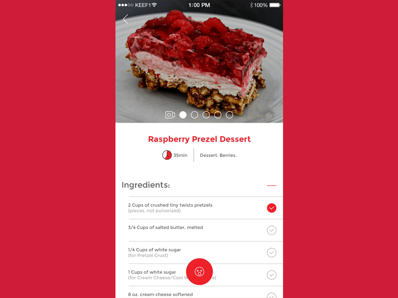 Deerish Menu animation app delicious iphone menu pixate recipe