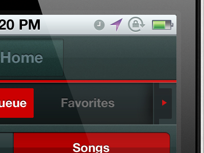 Music Player app iphone ui