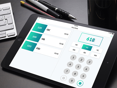 Frontdesk Management app clean design flat gradient interface ios ipad minimal simple ui