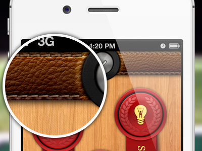 Leather&Stitch app detail ios iphone leather stitching texture