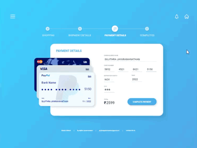 Credit Card Checkout - Daily UI 002 creditcard dailyui dailyui002 dailyuichallenge design dribble interation payment ui uidesign uiux web xd