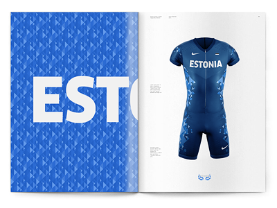 Estonia Olympic Uniform clothing country design design language identity nike olympics sport uniform