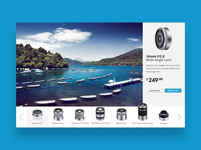 Lens Selection cameras lens photography web widget