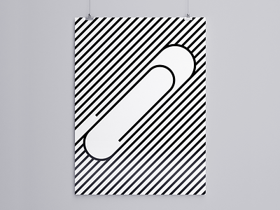 Paper Clip Poster abstract clip graphic design lines paper paperclip vector