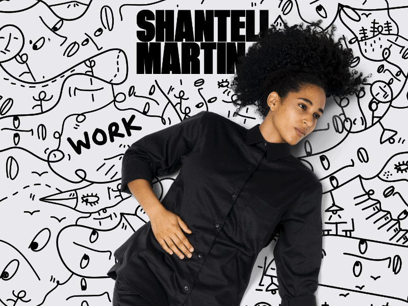 ShantellMartin.art art black and white branding design illustrations interactive motion photography playful portfolio shantell martin web