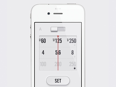 LightMeter App aperture app exposure interactive iphone iso photo shutter speed utility white