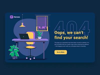IT Company 404 Screen design it company ui web design