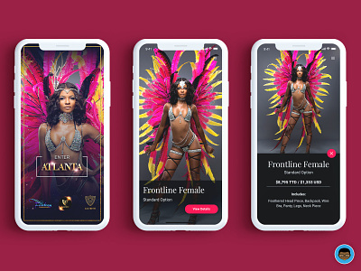 Trinidad Carnival Band Section mobile app carnival ios iphonex mobile app trinidad ui ux