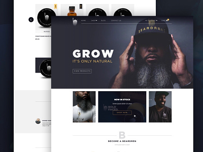 Beardrens Website ecommerce graphic design store ui ux web design