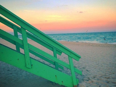 Miami Livin' beach color instagram miami photo photography photoshop portrait sky sunset water winter