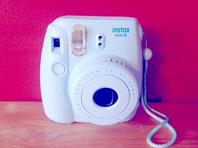 Fuji Instax Mini 8 blue camera color photography photos picture polaroid technology