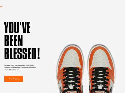 Nike Snkrs Desktop Confirmation Screen By Alex Lacayo On Dribbble