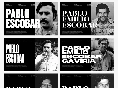 Pablo Escobar clean design flat graphic graphic design grid grid layout minimal simple type typeface typogaphy