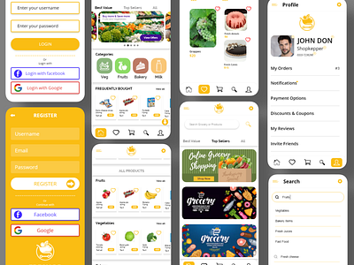 Grocery App - UI Design apple gradient gradient design graphic graphicdesign grocery grocery app store design store ui ui ui ux ui design uidesign uiux ux ux ui ux design uxdesign uxui