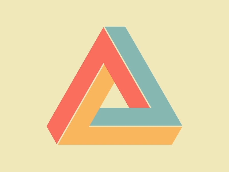 Penrose Triangle after effects animation escher illusion loop optical penrose triangle