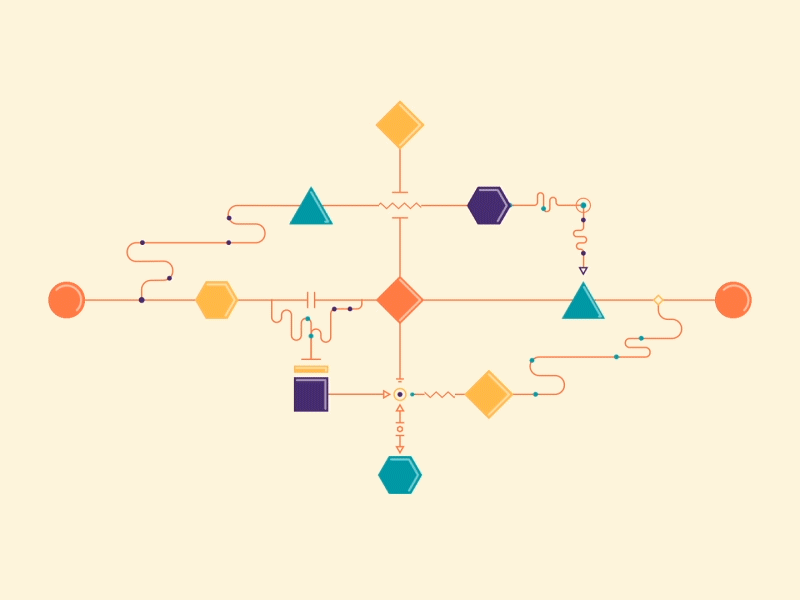 Flow Chart after effects animation chart loop shapes