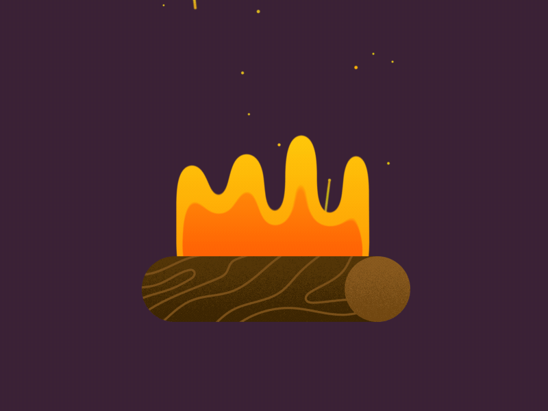 Animated Fire after effects animation camping fire illustration tutorial