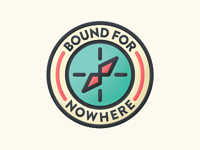 Bound For Nowhere badge logo travel vanlife