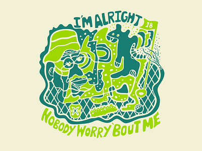 I'm alright nobody worry 'bout me - Caddyshack doodle