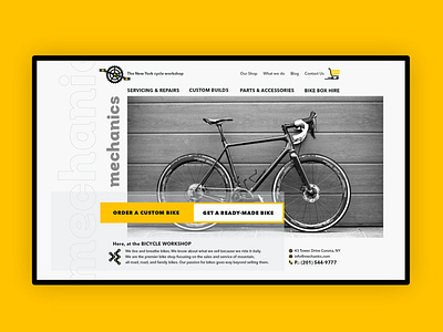 Web design for the cycle workshop "Mechanics"