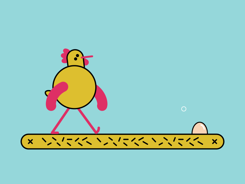 Chick walking ae design