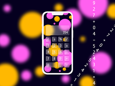 DailyUi 004 - Calculator bubbles calculator dailyui dailyui004 glass ui