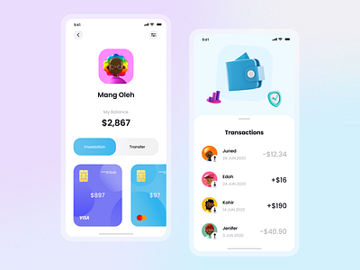 Acis - Financial Mobile App app ui bank finance illustration minimalist mobile mobile app money money app ui