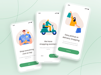 Onboarding - Grocery App Design app ui clean design finance illustration illustration design minimalist mobile mobile app mobile design mobile ui ob onboarding onboarding ui