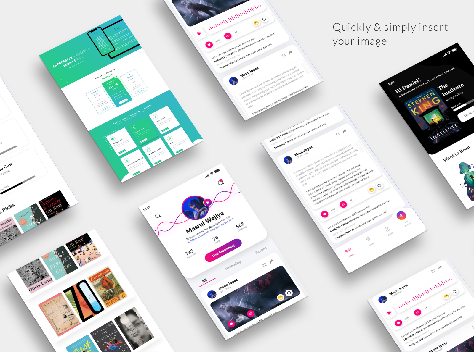 different hope page designs in mockup by Haseeb Qureshi on Dribbble