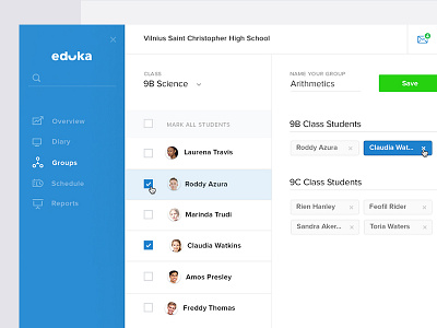 "Eduka" Student Information System edtech information student system ui