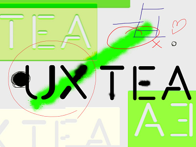 UXTEA Usability video series identity. brand design identity interface kickstarter logo stencil ui usability ux
