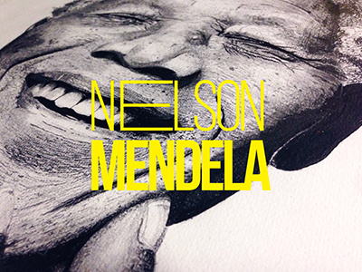 Illustration Mandela artwork graphite hommage illustration mandela realistic