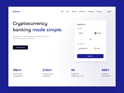 Financh - Fintech Landing Page Concept