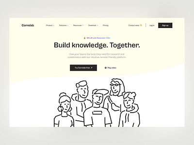 Correlab - Collaboration Platform Landing Page