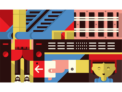 Tracing our Tracks - N°1 design flat illustration mrt singapore trains vector