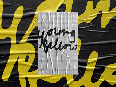 Young Fellow - Poster Mock blkmarket branding clothing brand collage art design hand drawn letters lgbtq pride logo paper texture poster graphics poster mock textures typography