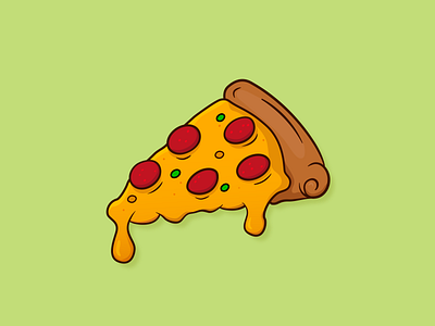 Did someone say pepperoni? illustration pizza vector
