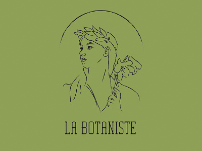 La Botaniste design drawing illustration tablet typography vector