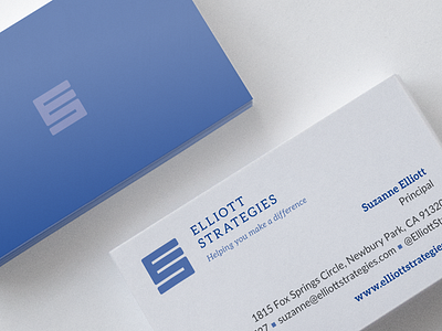 Elliott Strategies Business Cards branding business card color design duplex minds on design lab nonprofit