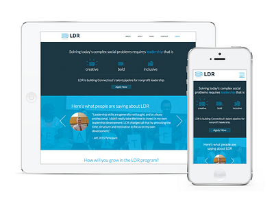 Leadership Development Roundtable Website icons leadership logo responsive web design website