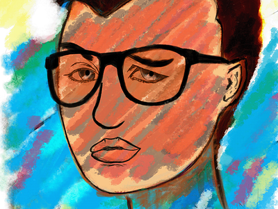 Self-portrait. Ideas in colors. colorful digital art digital arts digital painting drawing self portrait
