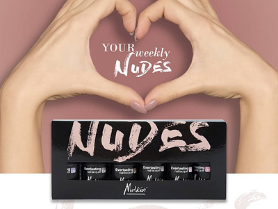 Weekly nudes nail polish box black box cosmetics fashion label nudes packaging packagingdesign