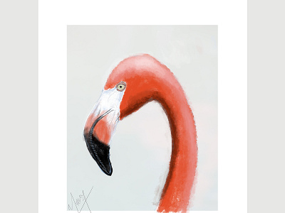 Flamingo Painting details digitalart flamingo painting watercolor