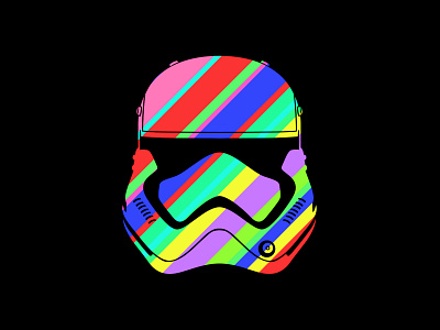 Discotrooper color colorful flat lines parallel pastels pop popart starwars sticker stormtrooper tshirt vector